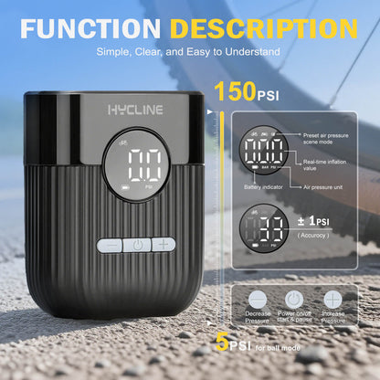 Hycline Mini Electric Bike Pump - Howling Moto