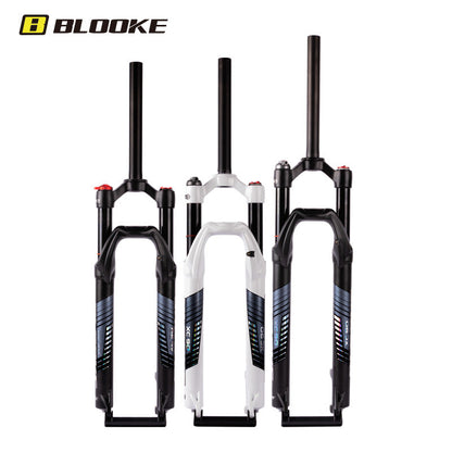 Hycline Blooke XC90 bicycle front suspension fork for 27.5 and 29 inch mountain bikes, showcasing the fork's stanchions and crown.