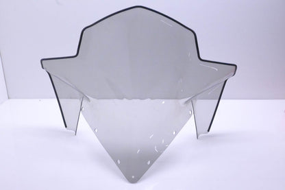 Polaris OEM windshield in smoke tint, tall and wide design, made for Polaris off-road vehicles, providing wind protection.