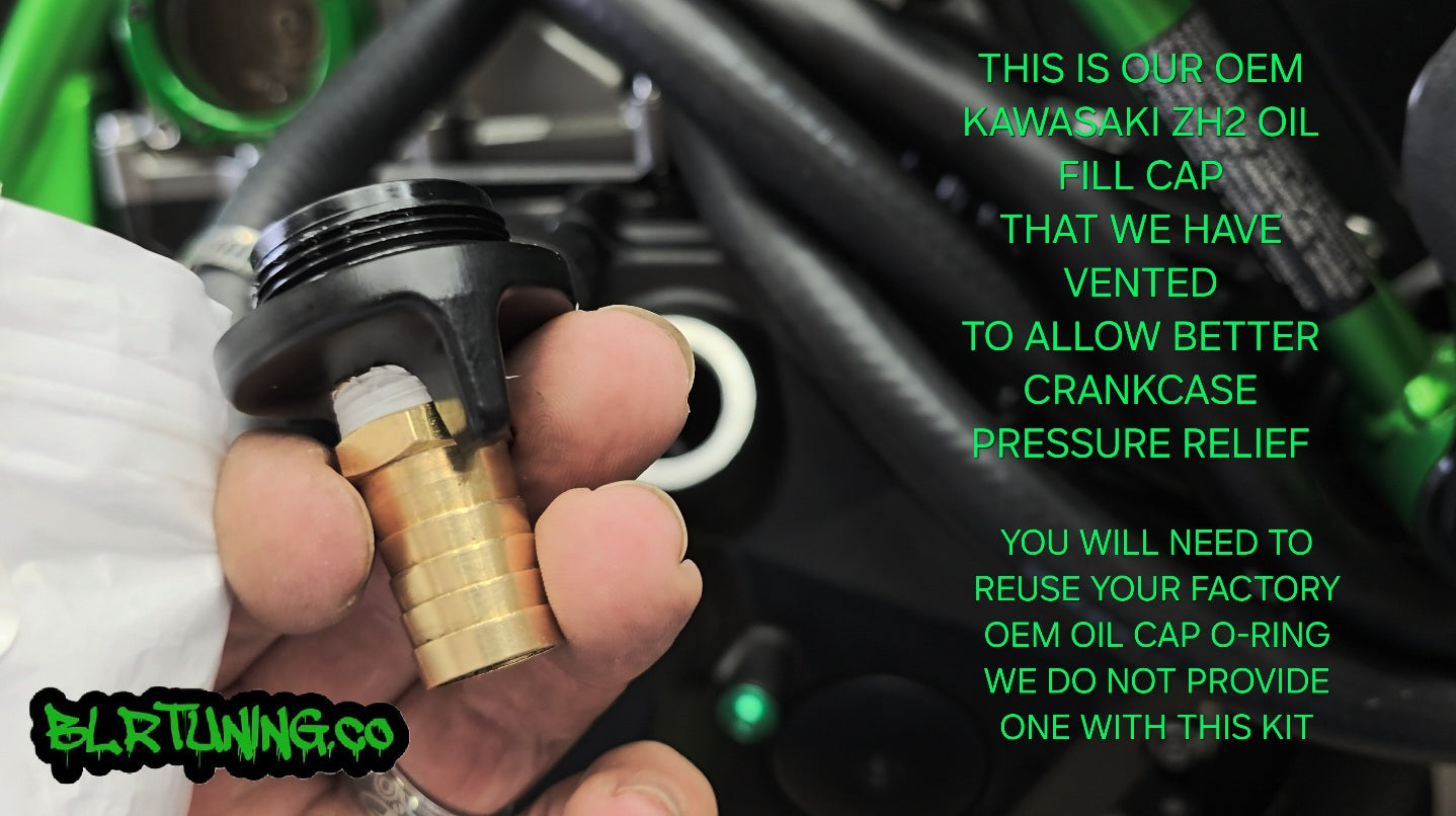KAWASAKI ZH2 VENTED OIL CAP FOR VENTING CRANK CASE - Howling Moto