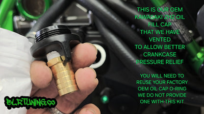 KAWASAKI ZH2 VENTED OIL CAP FOR VENTING CRANK CASE - Howling Moto