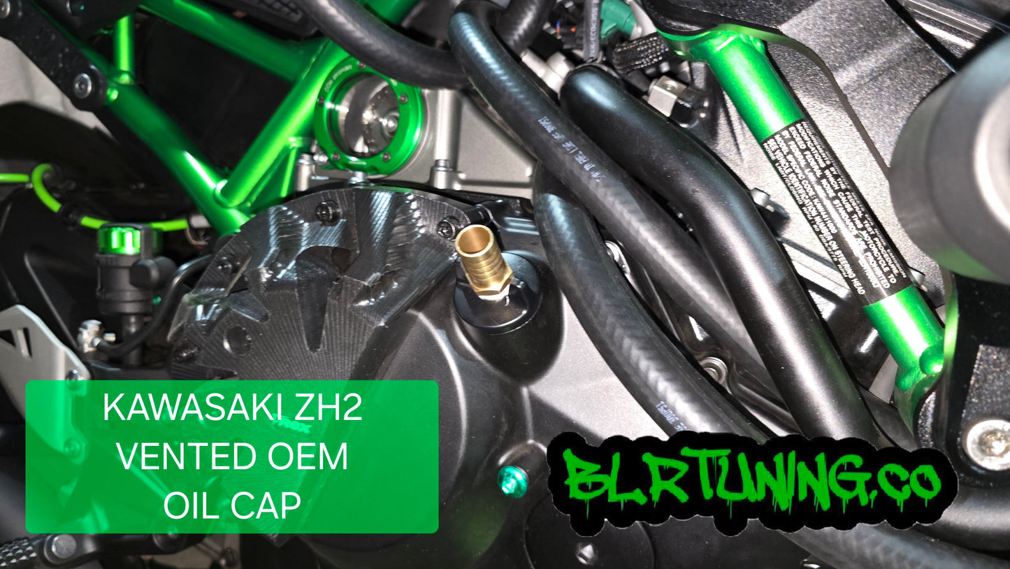 KAWASAKI ZH2 VENTED OIL CAP FOR VENTING CRANK CASE - Howling Moto