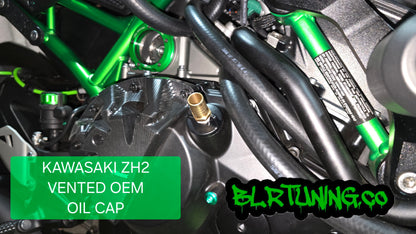 KAWASAKI ZH2 VENTED OIL CAP FOR VENTING CRANK CASE - Howling Moto