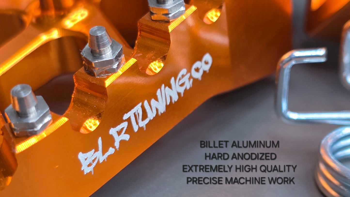 FOOT PEGS FOR RAWRR MANTIS X AND MANTIS X PRO BILLET ALUMINUM WITH STAINLESS STEEL TEETH BY BLR TUNING - Howling Moto