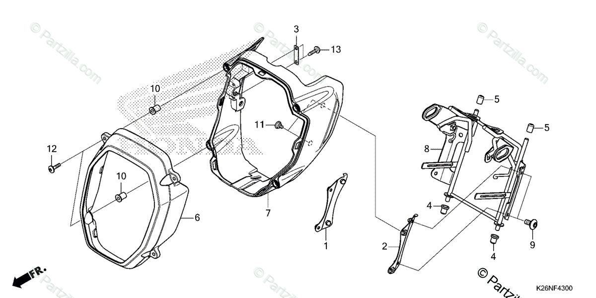 2022 + Honda Grom Headlight Cover/Behind Cover Howling Moto