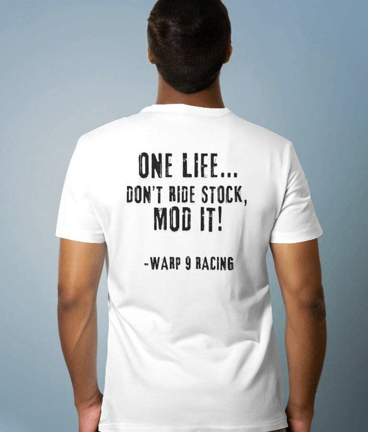 WarpWear Mod It short sleeve T-shirt in black, featuring a stylish graphic design, for casual and streetwear fashion.