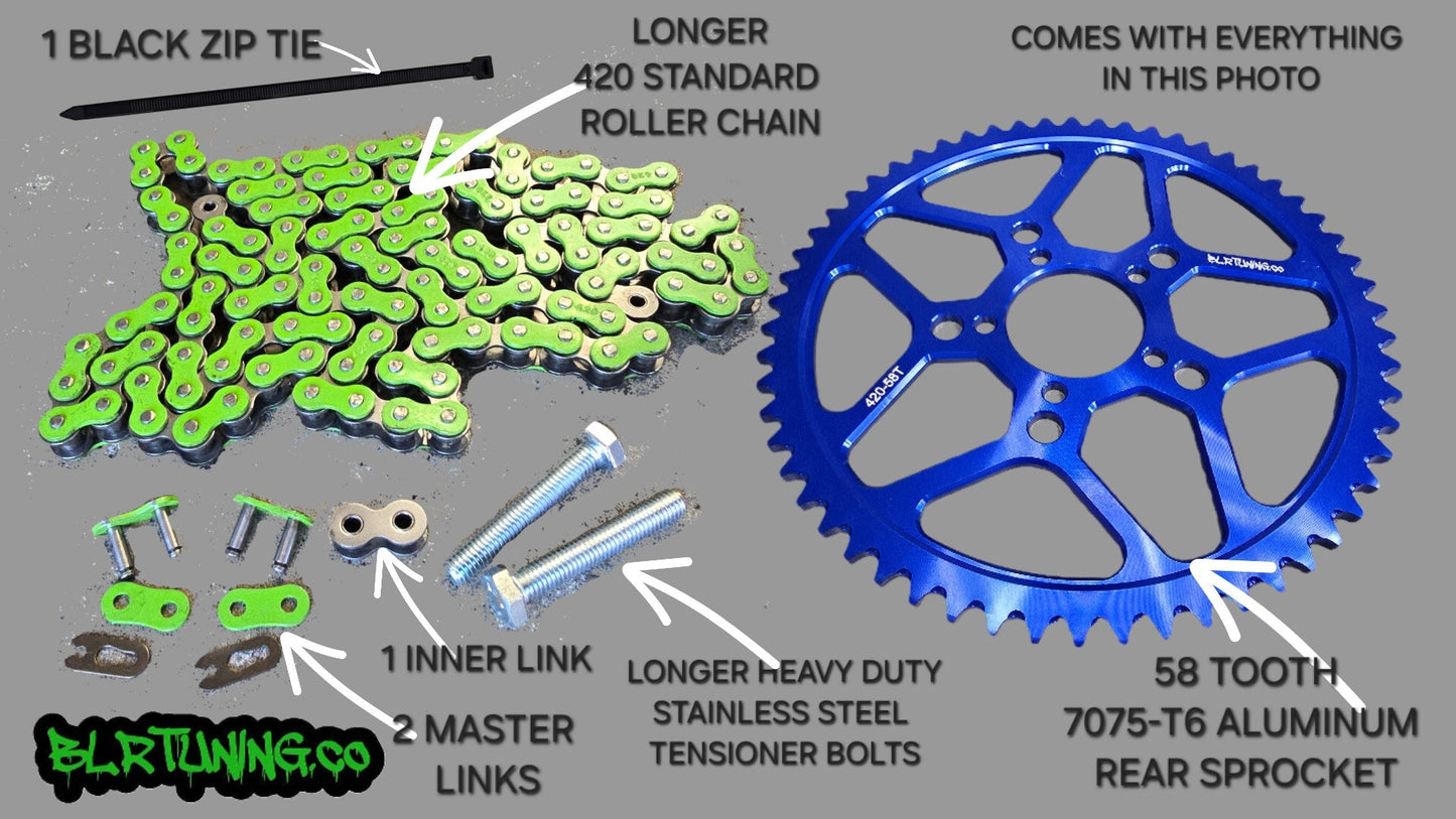 RAWRR MANTIS X 58 TOOTH REAR SPROCKET MAX TORQUE CONVERSION KIT - Howling Moto