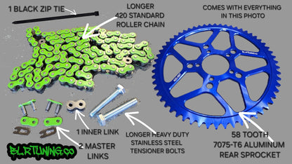 RAWRR MANTIS X 58 TOOTH REAR SPROCKET MAX TORQUE CONVERSION KIT - Howling Moto