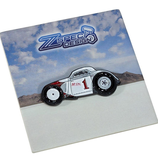 ZSPEC Collector Lapel / Hat Pin - SoCal Salt-Flats Hot-Rod Racer - Howling Moto