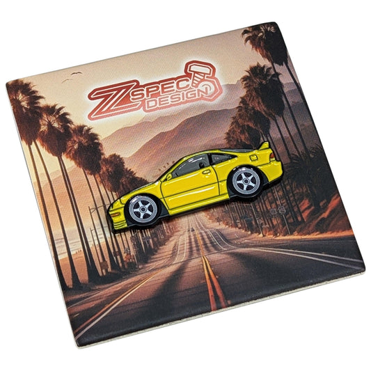 ZSPEC Collector Lapel / Hat Pin - Yellow Integra JDM Cruiser - Howling Moto