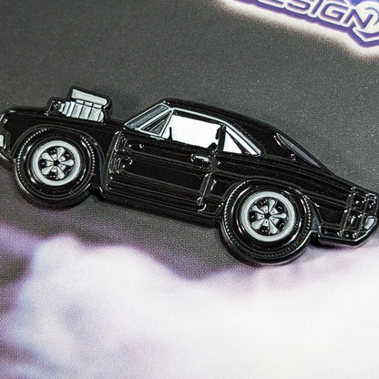 ZSPEC Collector Lapel / Hat Pin - Black Hotrod Charger - Howling Moto