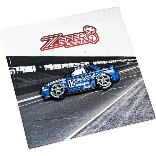 ZSPEC Collector Lapel / Hat Pin - R32 GT-R Calsonic Race Car Homage - Howling Moto