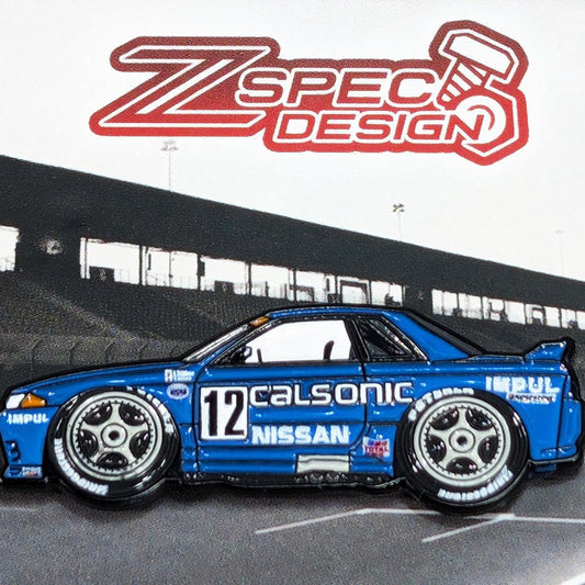 ZSPEC Collector Lapel / Hat Pin - R32 GT-R Calsonic Race Car Homage - Howling Moto