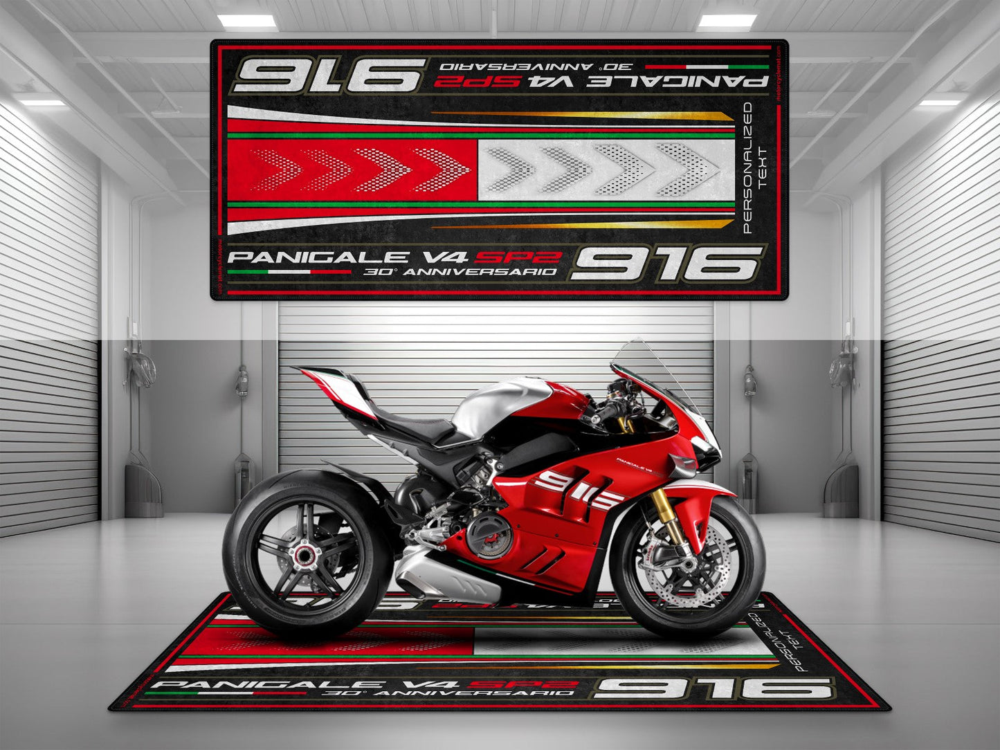 Motorcycle Mat for Ducati Panigale V4 SP2 30th Anniversary - MM4120 - Howling Moto