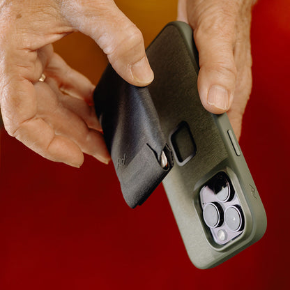 Mobile Wallet | Stand Wallet | Sage | Fabric - Howling Moto