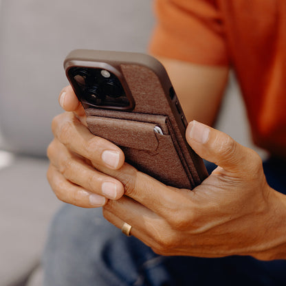 Mobile Wallet | Stand Wallet | Redwood | Fabric - Howling Moto