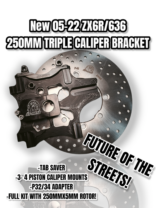 250mm Triple Caliper Brake Bracket - Howling Moto