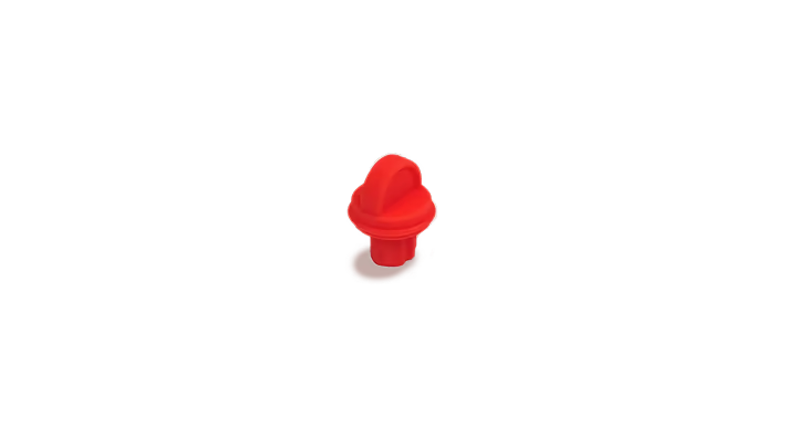 Onewheel Pint charger port plug in red silicone dust cover for protection and safety.