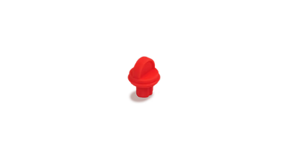 Onewheel Pint charger port plug in red silicone dust cover for protection and safety.