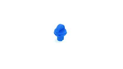 Onewheel Pint charger port plugs in vibrant hot blue silicone dust cover for protection and style.