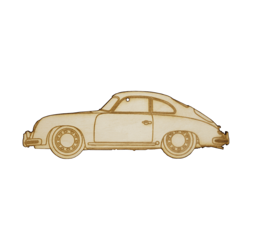 ZSPEC Laser-Engraved Wood Ornament, Style: Porsche Classic 356, Birch - Howling Moto