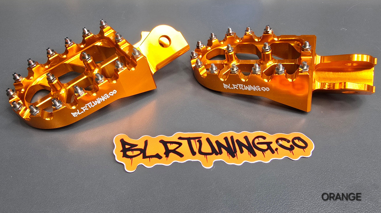 FOOT PEGS FOR STRIKE SHADOW 48v 60v 72v 2026 MODELS BILLET ALUMINUM WITH STAINLESS STEEL TEETH BY BLR TUNING