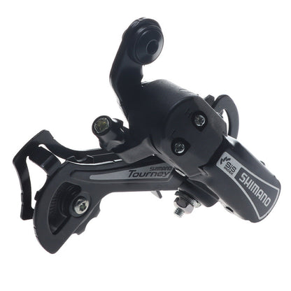 Shimano RD-TY21B bike rear derailleur for 6/7 speed bicycles, Hycline brand, mounted on a bicycle drivetrain.