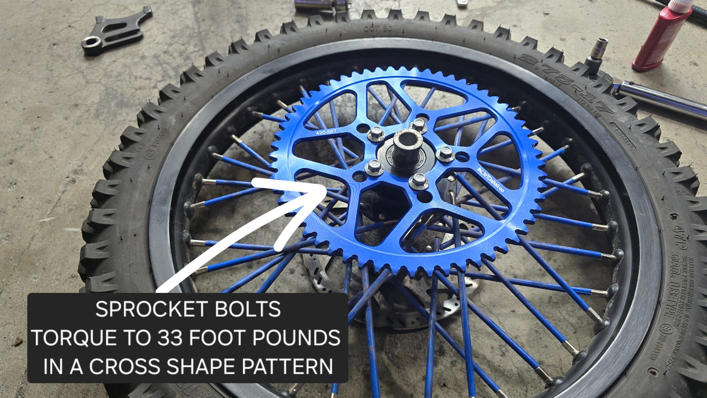 RAWRR MANTIS X 58 TOOTH REAR SPROCKET MAX TORQUE CONVERSION KIT - Howling Moto
