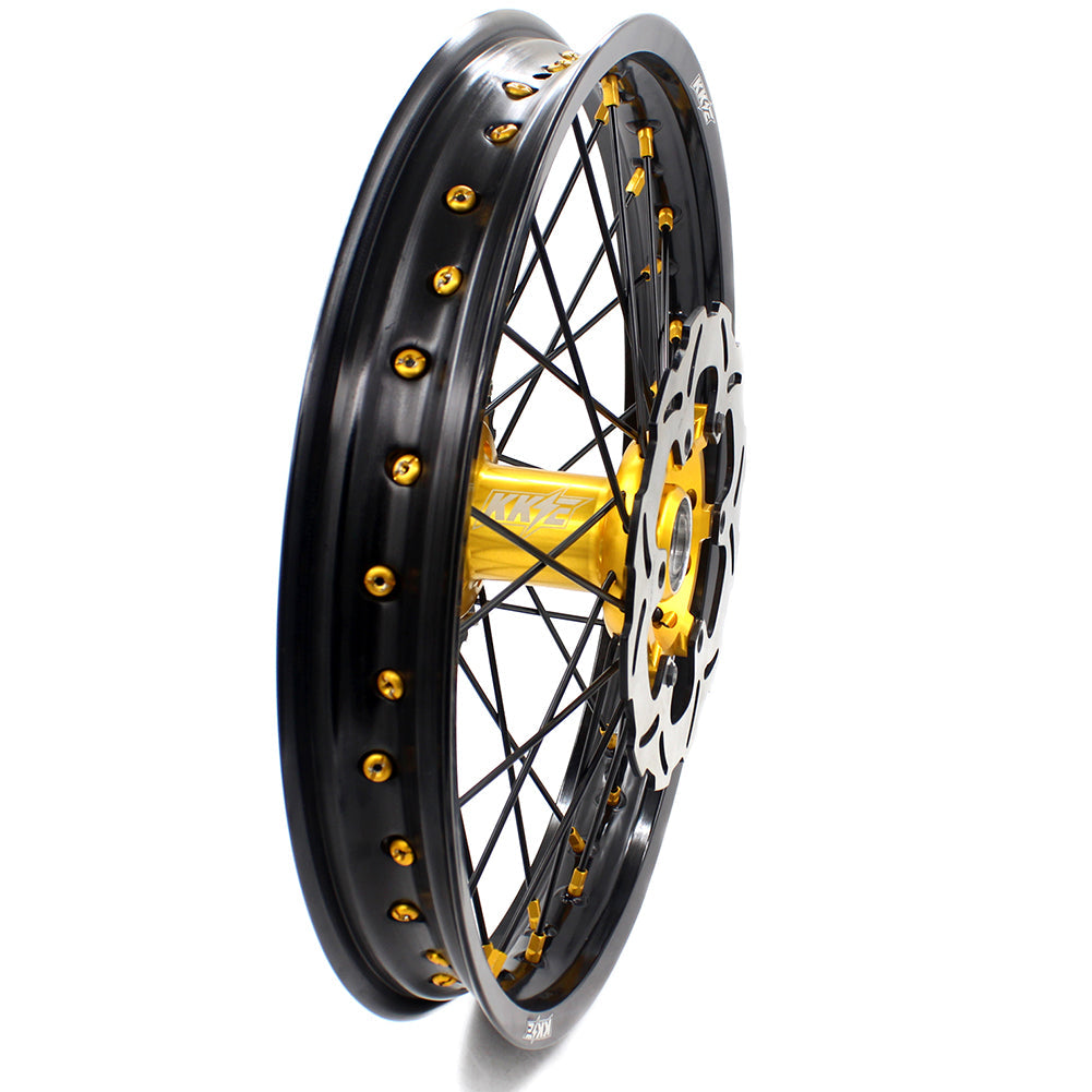 KKE 21 & 18 Enduro Wheels For SUZUKI RM125 RM250 1996-2000 Gold Black - Howling Moto