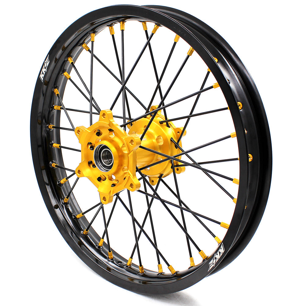 KKE 21 & 18 Enduro Wheels For SUZUKI RM125 RM250 1996-2000 Gold Black - Howling Moto