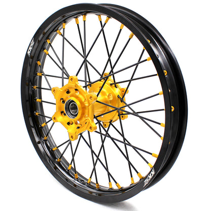 KKE 21 & 18 Enduro Wheels For SUZUKI RM125 RM250 1996-2000 Gold Black - Howling Moto