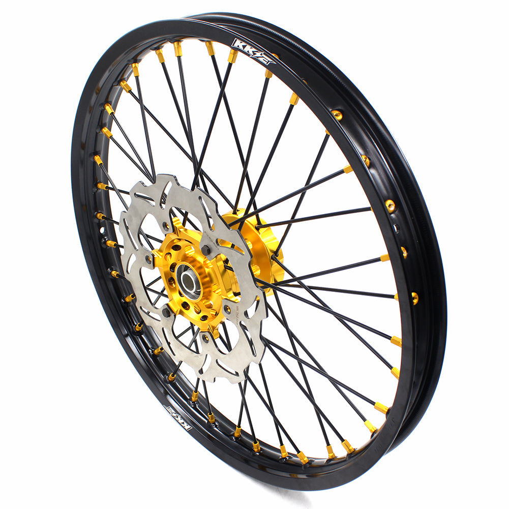 KKE 21 & 18 Enduro Wheels For SUZUKI RM125 RM250 1996-2000 Gold Black - Howling Moto