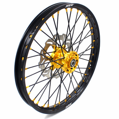 KKE 21 & 18 Enduro Wheels For SUZUKI RM125 RM250 1996-2000 Gold Black - Howling Moto