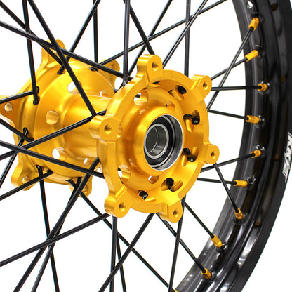 KKE 21 & 18 Enduro Wheels For SUZUKI RM125 RM250 1996-2000 Gold Black - Howling Moto