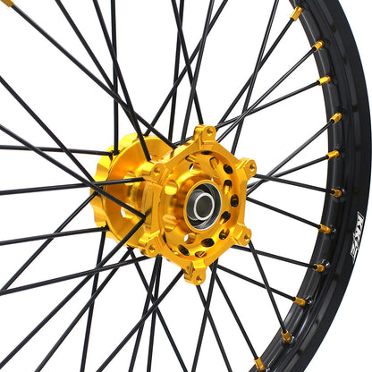 KKE 21 & 18 Enduro Wheels For SUZUKI RM125 RM250 1996-2000 Gold Black - Howling Moto