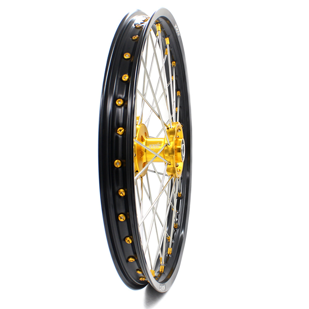 KKE 21 & 19 MX Dirt Bikes Rims For SUZUKI RM125 RM250 1996-2000 Gold Nipples - Howling Moto