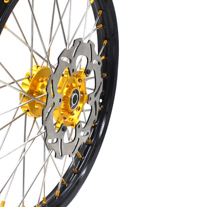 KKE 21 & 19 MX Dirt Bikes Rims For SUZUKI RM125 RM250 1996-2000 Gold Nipples - Howling Moto