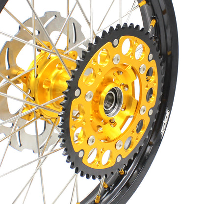 KKE 21 & 19 MX Dirt Bikes Rims For SUZUKI RM125 RM250 1996-2000 Gold Nipples - Howling Moto