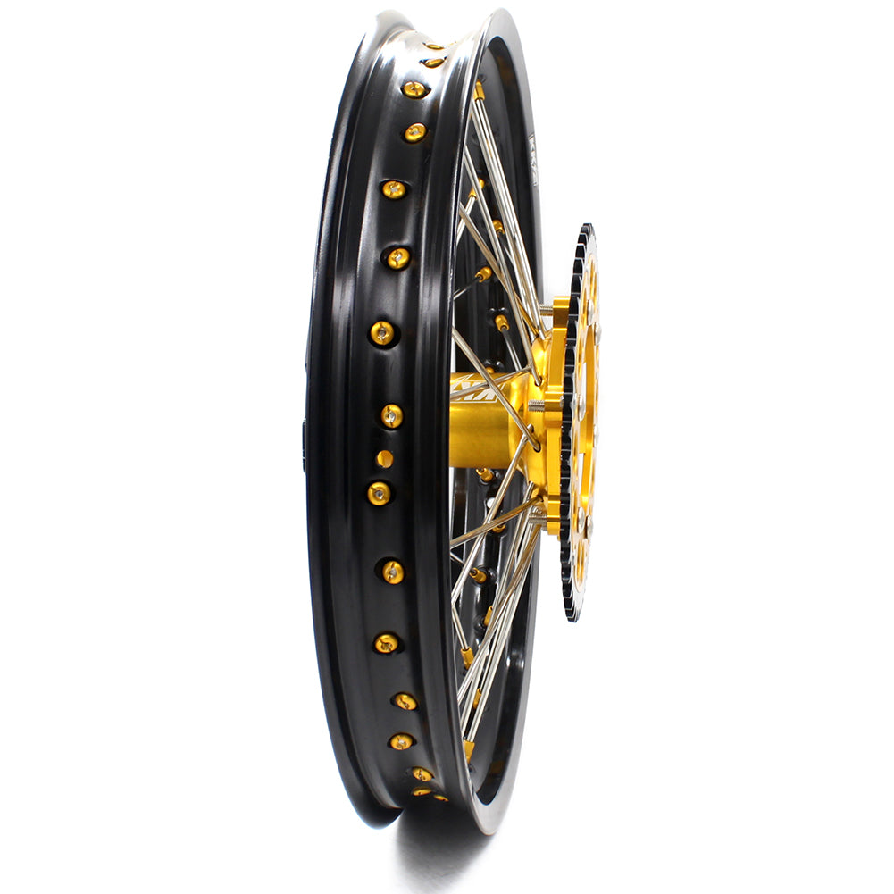 KKE 21 & 19 MX Dirt Bikes Rims For SUZUKI RM125 RM250 1996-2000 Gold Nipples - Howling Moto