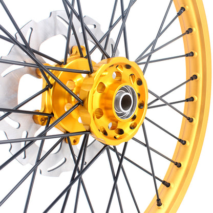KKE 21 & 19 Gold Rims For Suzuki RM125 2001-2007 RM250 2001-2008 Off Road Wheels - Howling Moto