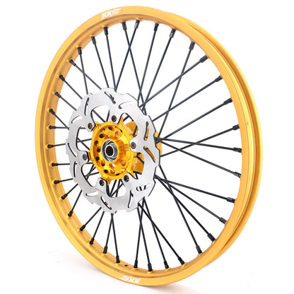 KKE 21 & 19 MX Gold Wheels for Suzuki RM125 RM250 1996-2000 Black Spoke - Howling Moto