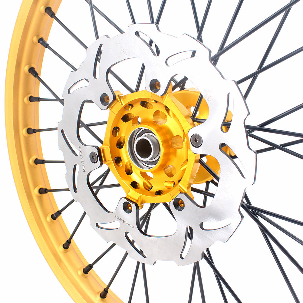 KKE 21 & 19 Gold Rims For Suzuki RM125 2001-2007 RM250 2001-2008 Off Road Wheels - Howling Moto