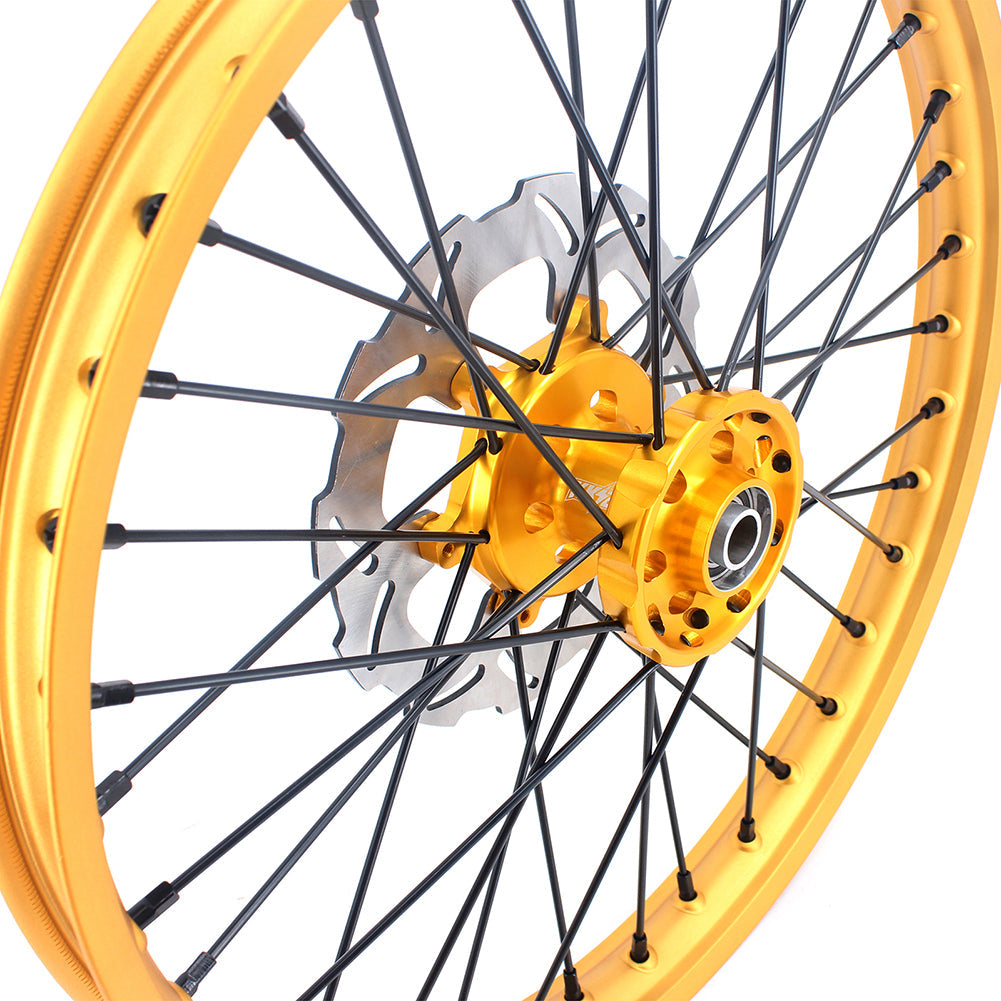 KKE 21 & 19 Gold Rims For Suzuki RM125 2001-2007 RM250 2001-2008 Off Road Wheels - Howling Moto