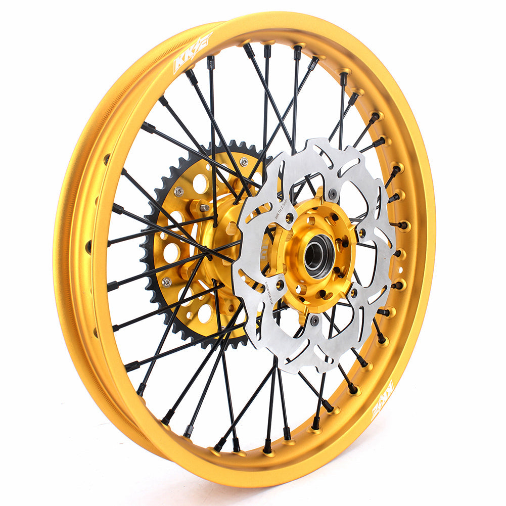 KKE 21 & 19 Gold Rims For Suzuki RM125 2001-2007 RM250 2001-2008 Off Road Wheels - Howling Moto