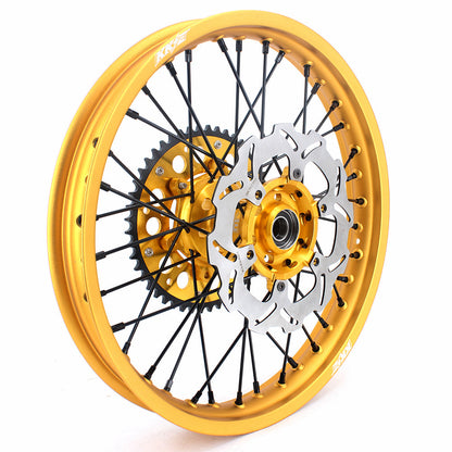 KKE 21 & 19 Gold Rims For Suzuki RM125 2001-2007 RM250 2001-2008 Off Road Wheels - Howling Moto
