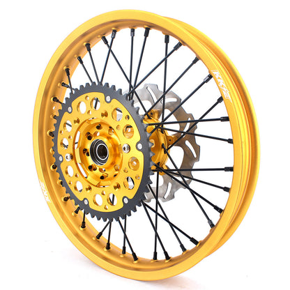 KKE 21 & 19 Gold Rims For Suzuki RM125 2001-2007 RM250 2001-2008 Off Road Wheels - Howling Moto