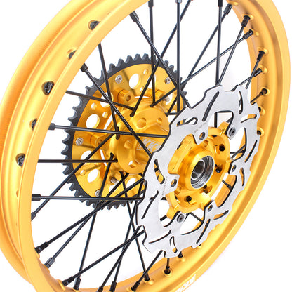KKE 21 & 19 Gold Rims For Suzuki RM125 2001-2007 RM250 2001-2008 Off Road Wheels - Howling Moto