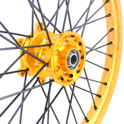 KKE 21 & 19 Gold Rims For Suzuki RM125 2001-2007 RM250 2001-2008 Off Road Wheels - Howling Moto