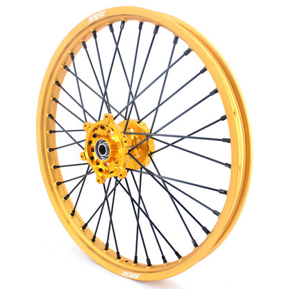 KKE 21 & 19 Gold Rims For Suzuki RM125 2001-2007 RM250 2001-2008 Off Road Wheels - Howling Moto