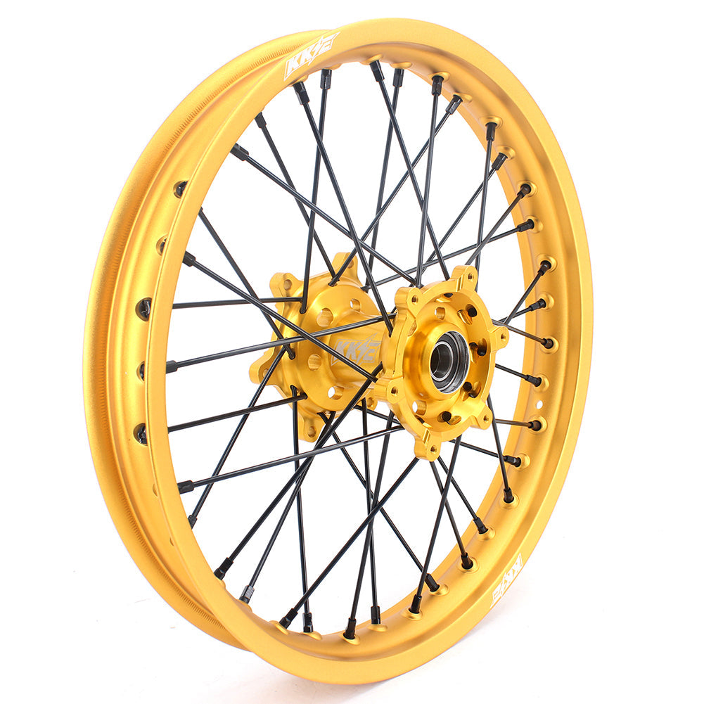 KKE 21 & 19 Gold Rims For Suzuki RM125 2001-2007 RM250 2001-2008 Off Road Wheels - Howling Moto